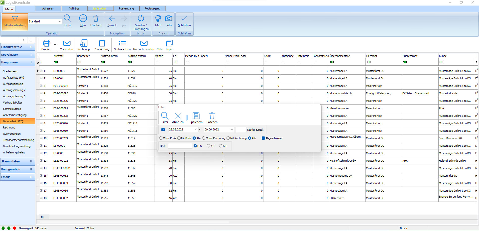 logistikzentrale22 news screenshot